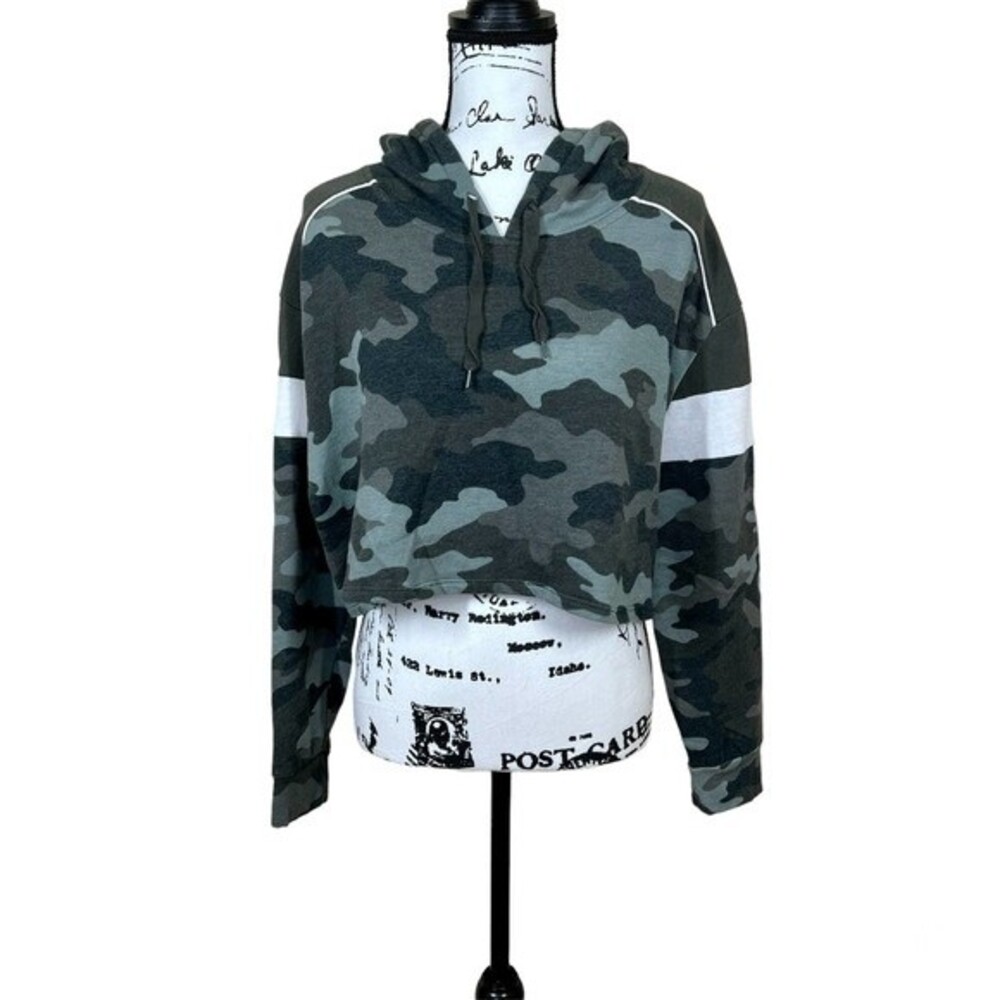 Aeropostale green camo hoodie long sleeve sweatshirt  size L